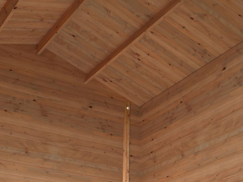 Casetta di legno Rita in abete impregnato cm296x296xH235 Losa