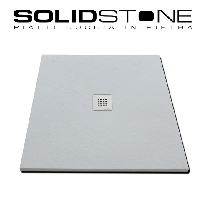 Piatto doccia in pietra SOLIDSTONE alto 2,8cm - Bianco RAL 9003 - Misura: 70x180 x 2,8h