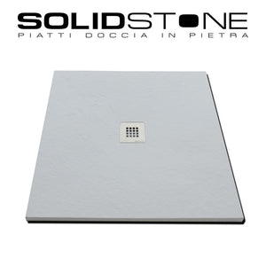 Piatto doccia in pietra SOLIDSTONE alto 2,8cm - Bianco RAL 9003 - Misura: 90x120 x 2,8h