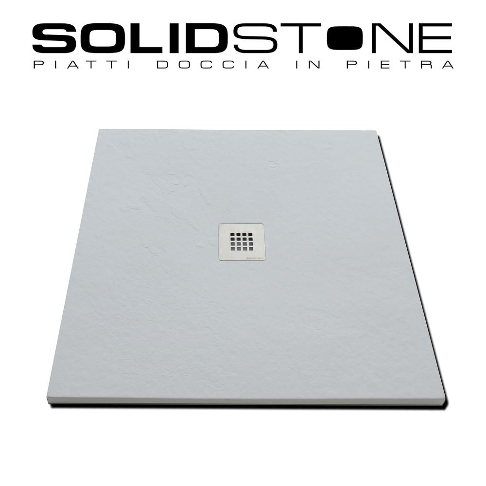 Piatto doccia in pietra SOLIDSTONE alto 2,8cm - Bianco RAL 9003 - Misura: 70x100 x 2,8h