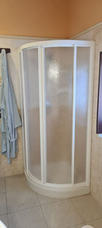 Box doccia pannelli acrilico - Semicircolare - Misura: 75 x 75 x 185h - RAGGIO 38 cm