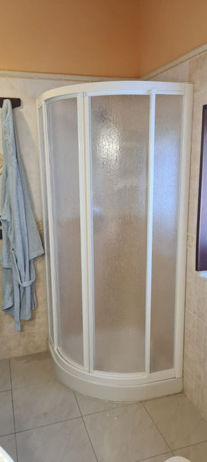 Box doccia pannelli acrilico - Semicircolare - Misura: 90 x 90 x 185h - RAGGIO 55 cm