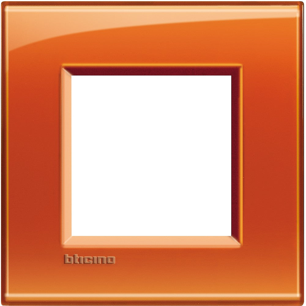 Living Light - Placca quadra 2P Arancio deep - LNA4802OD
