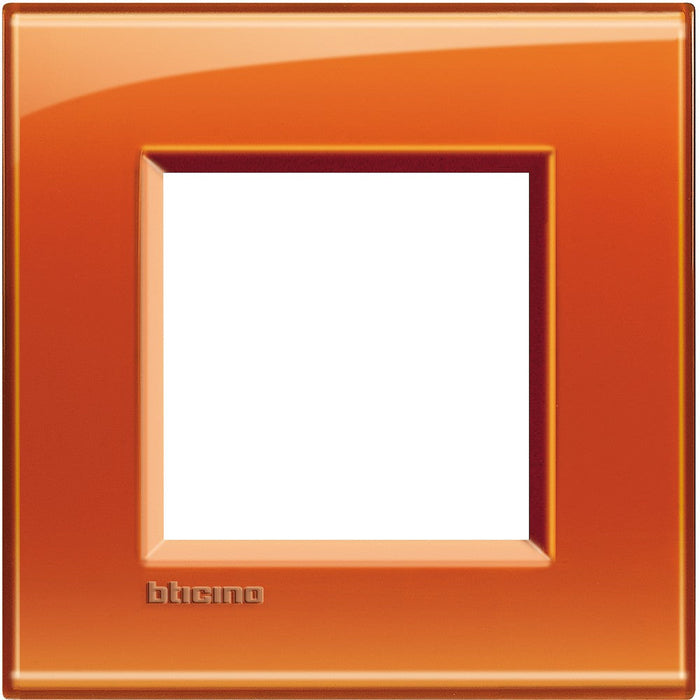 Living Light - Placca quadra 2P Arancio deep - LNA4802OD