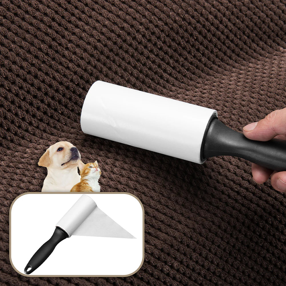 Scala 4Gradini per Animali Domestici Marrone per Gatti Cani con Rullo Rimuovi Peli