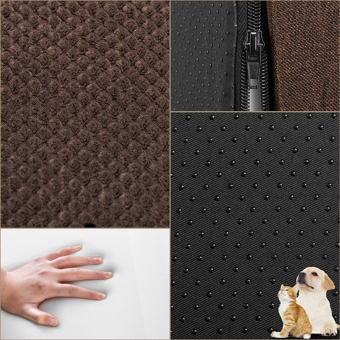 Scala 4Gradini per Animali Domestici Marrone per Gatti Cani con Rullo Rimuovi Peli