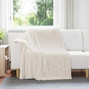 Coperta Crema 200 x 150 cm Panno 42016854