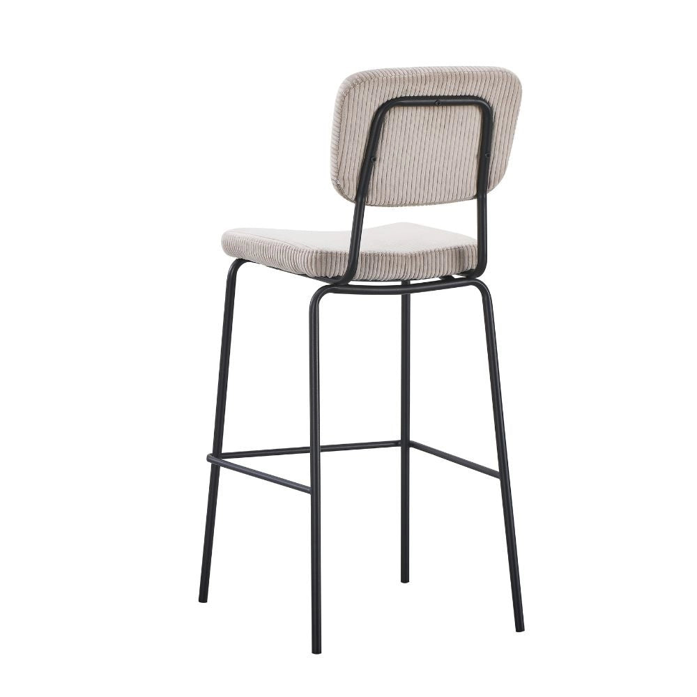 Sgabello imbottito Juno taupè 43x52,5x111H – Il comfort in stile industriale