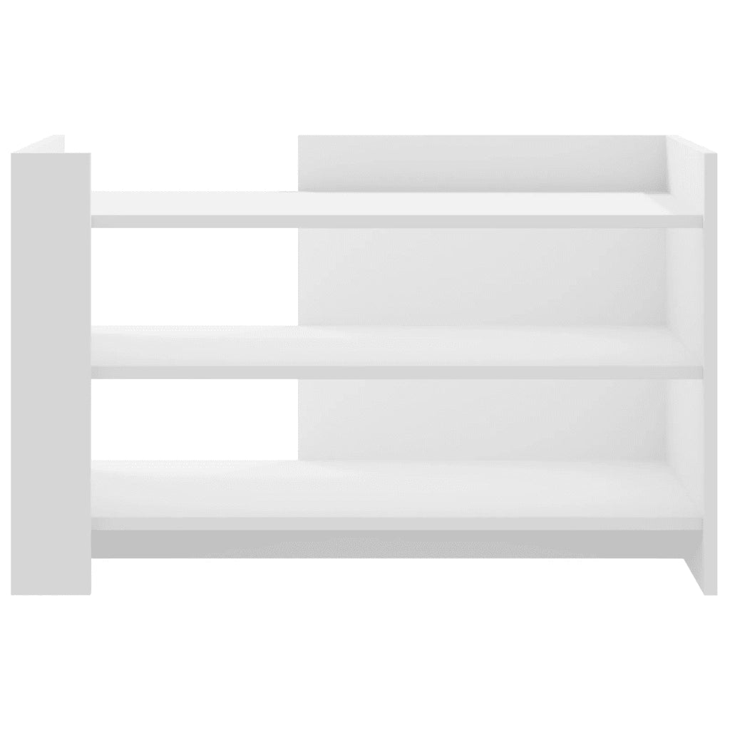Tavolino da Salotto Bianco 80x50x50 cm in Legno Multistrato