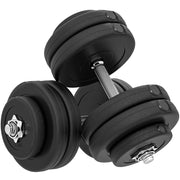 Set manubri da palestra 50 kg ¨C zephmum ¨C acciaio e plastica PE nero