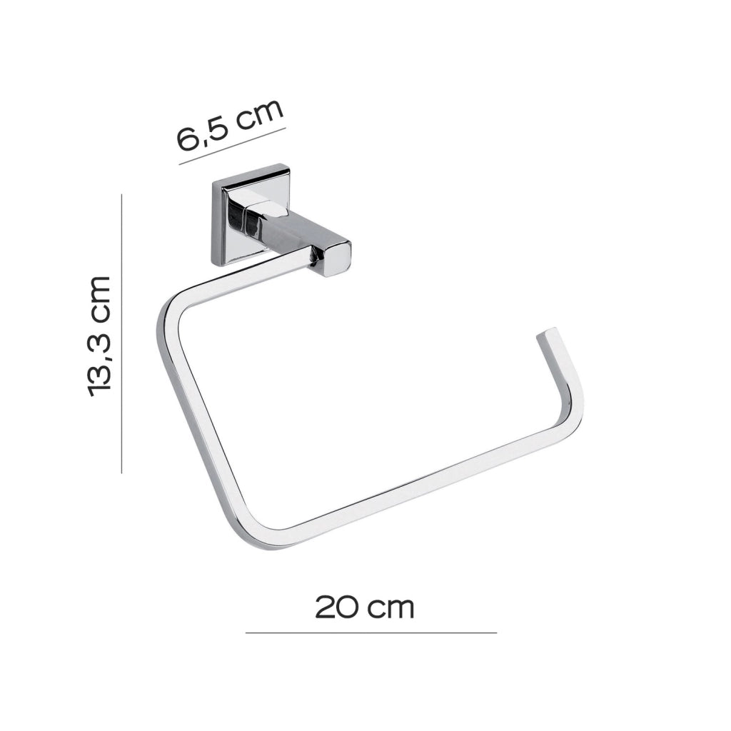 Portasalviette ad anello da muro in acciaio inox AISI 304 e Cromall 6970 Gedy serie COLORADO Cromato