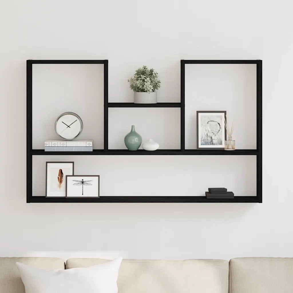 vidaXL Mensola a Muro Rovere Nero 99x15x60 cm in Truciolato