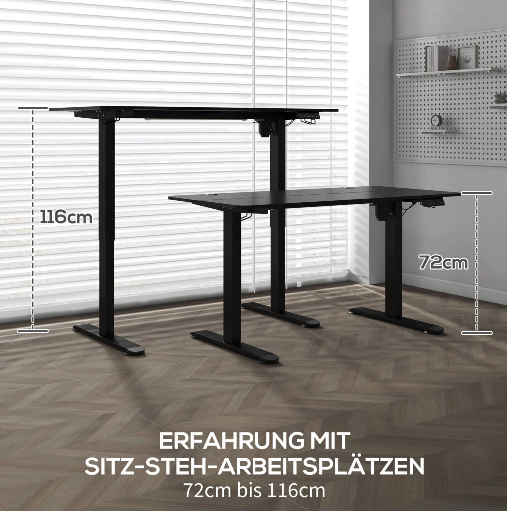 Scrivania elettrica sit-stand 140x70 cm nera