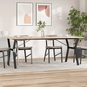 Tavolo da Pranzo Telaio a Y 200x100x75 cm Legno Pino e Acciaio