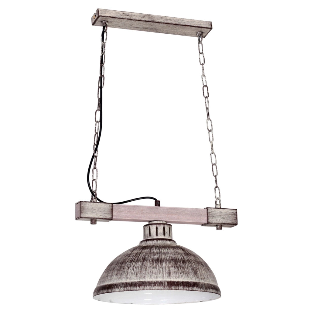 Lampada sospensione loft grigia a catena Hakon E27 Luminex