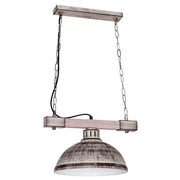 Lampada sospensione loft grigia a catena Hakon E27 Luminex