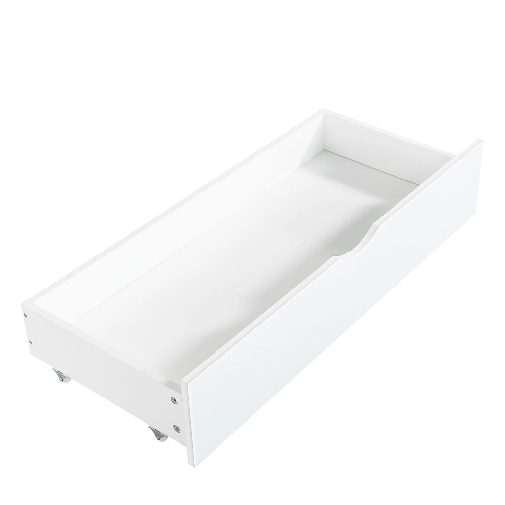 DESMIU Letto a Soppalco Bambino 1 Posto con Scivolo, Libreria, 2 Cassetti e Scala 90 × 200 cm Senza Materasso
