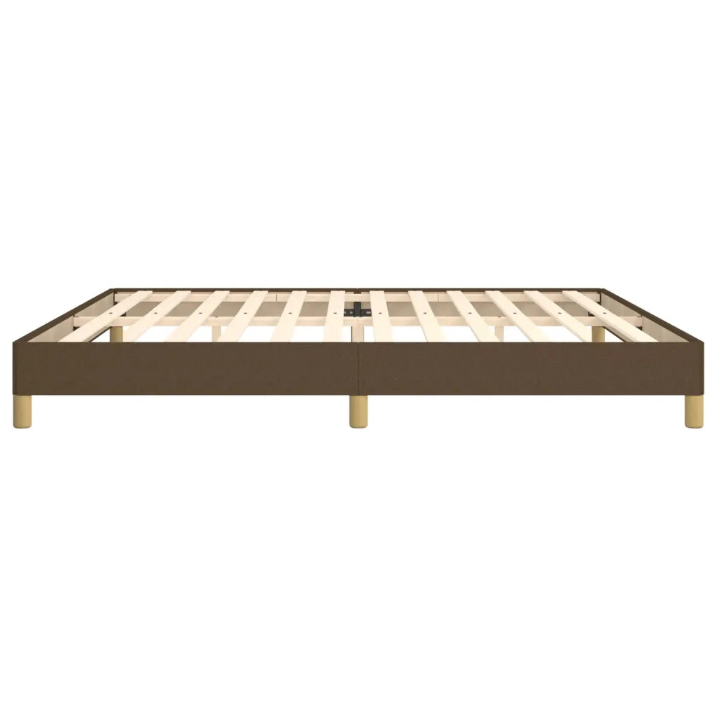 Giroletto senza Materasso Marrone Scuro 200x200 cm in Tessuto 346845
