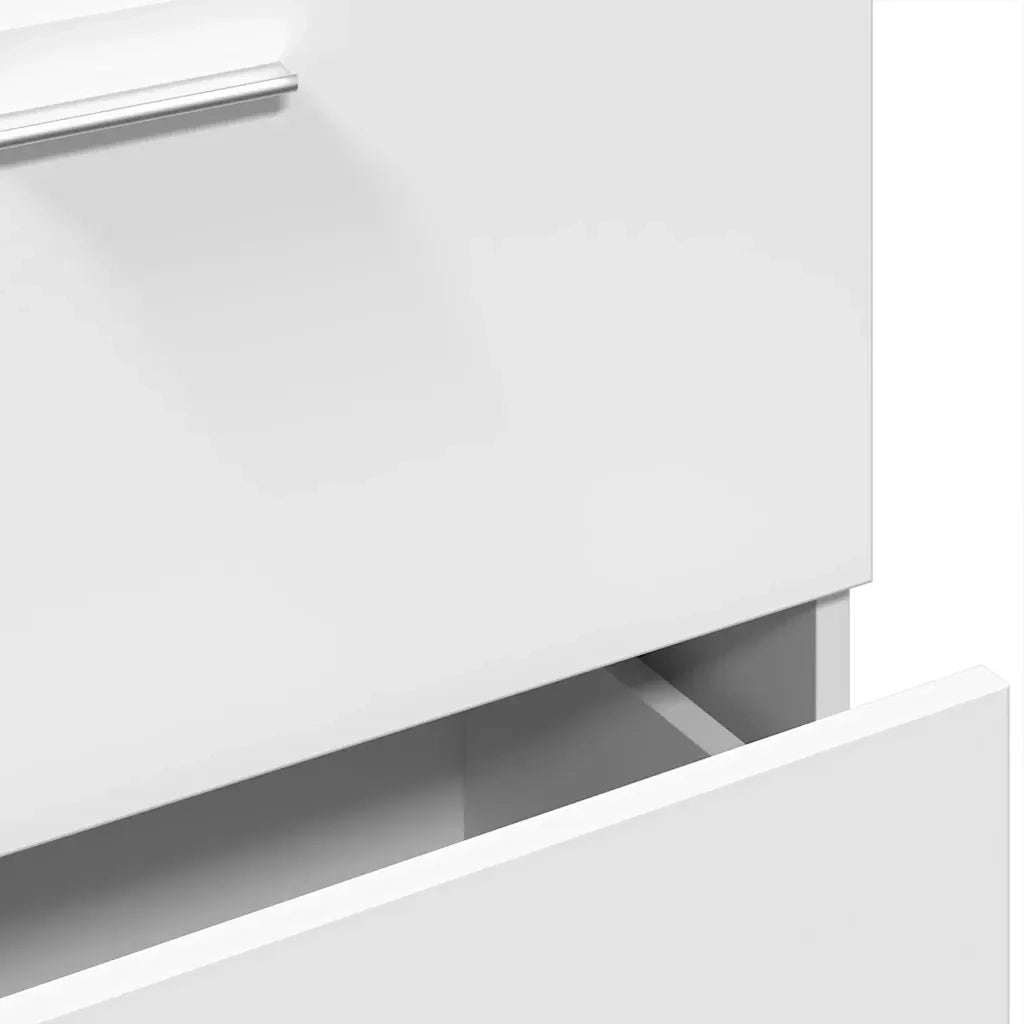 Mobiletto moderno per lavabo da bagno con pratico contenitore 59 x 37 x 59 cm legno composito bianco 02_0049531