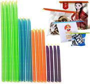 16 pezzi di Stickers di Chiusura per Sacchi di Cibo, 4 colori, Clip di Chiusura per Sacchi di Cibo, Sticks di Chiusura Versatili e Resistenti all'Umidità