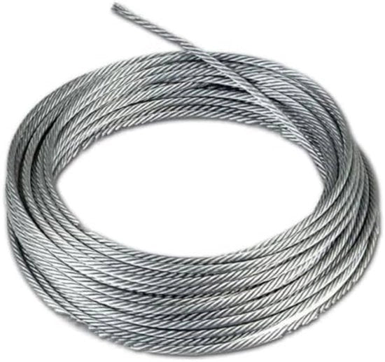 Cavo elettrico in acciaio di 10 metri, 5 mm, con 7x19 fili, rivestito in PVC per illuminazione, asciugamani e altro
