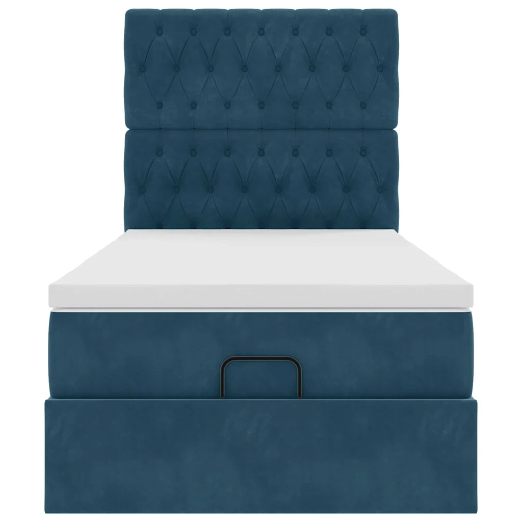 Struttura Letto Pouf con Materassi 90x200 cm in Velluto 3313521