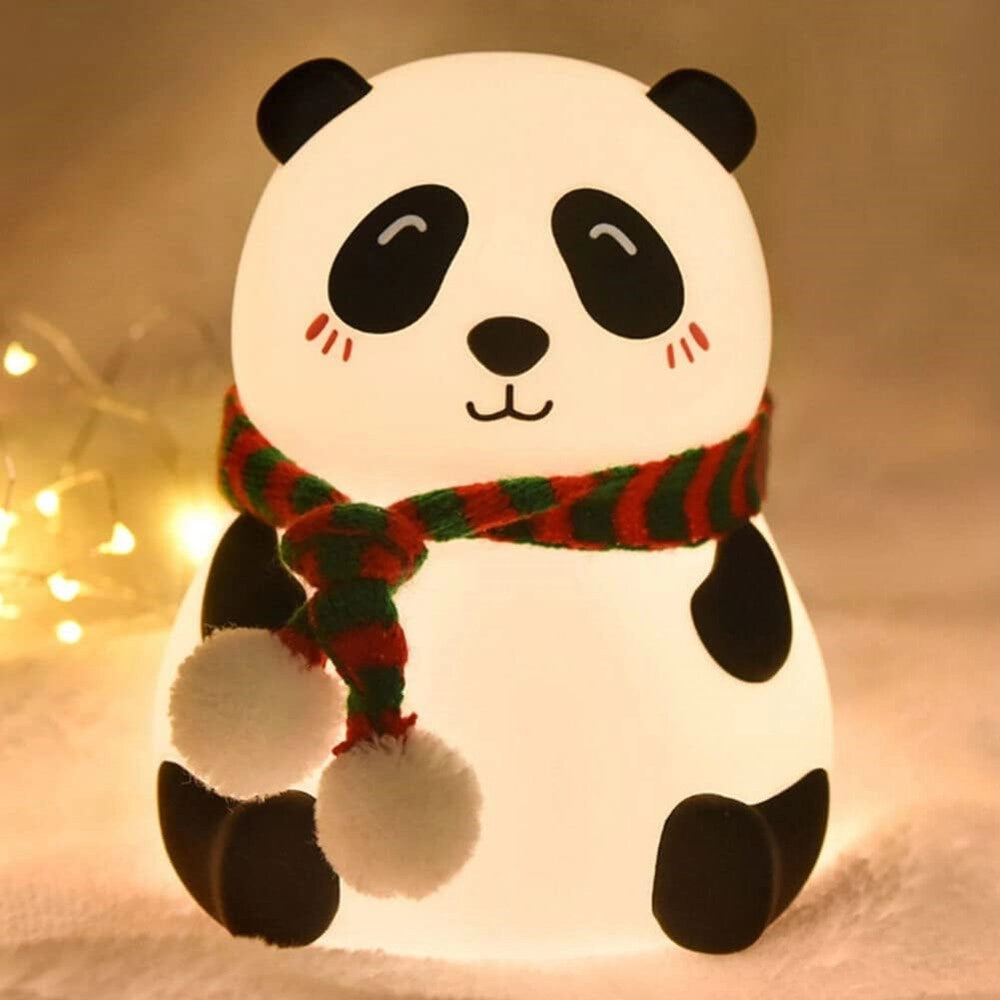 Trade Shop - Luce Notturna Panda Led Sensore Touch Lampada Da Tavolo Usb Ricaricabile Camera -