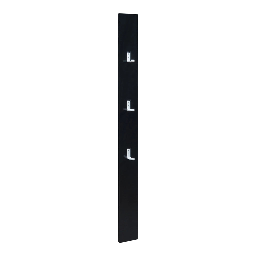 Appendiabiti da Parete Hansnes con 3 Ganci Pieghevoli 165 x 15 x 2,5 cm - Nero [en.casa]