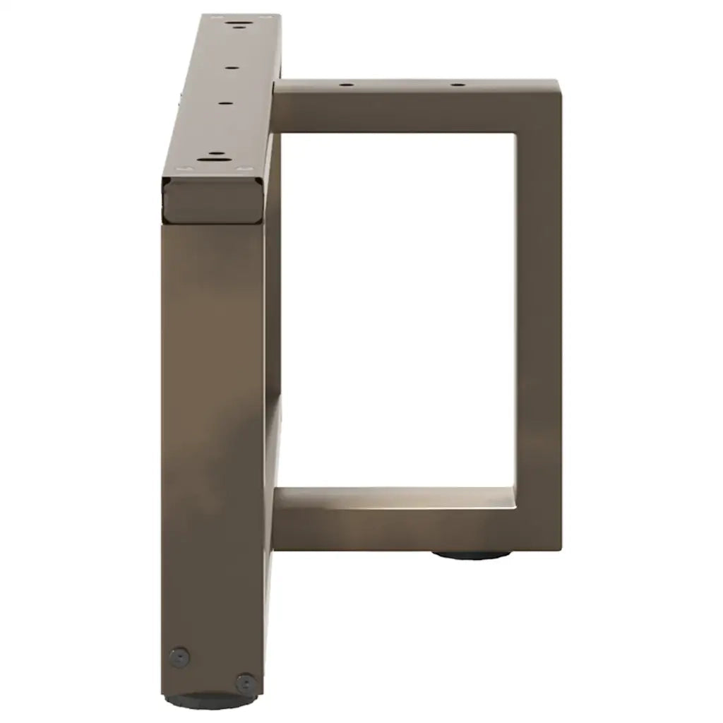 Gambe per Tavolino da Caffè a Forma di T 2 pz Nere 60x25x(30-31) cm Acciaio 4013015