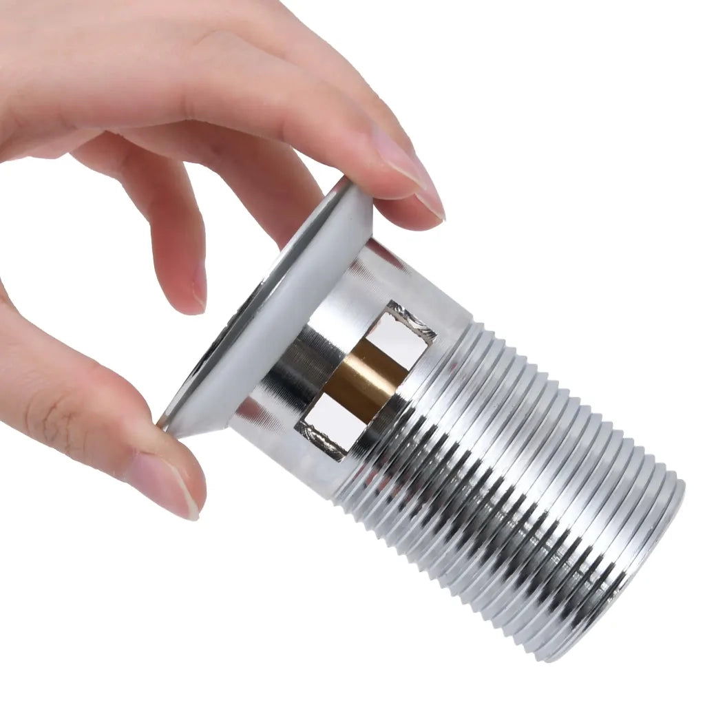 Scarico a Pressione Senza Troppopieno Argento 6,4x6,4x9,1 cm CFW8775764