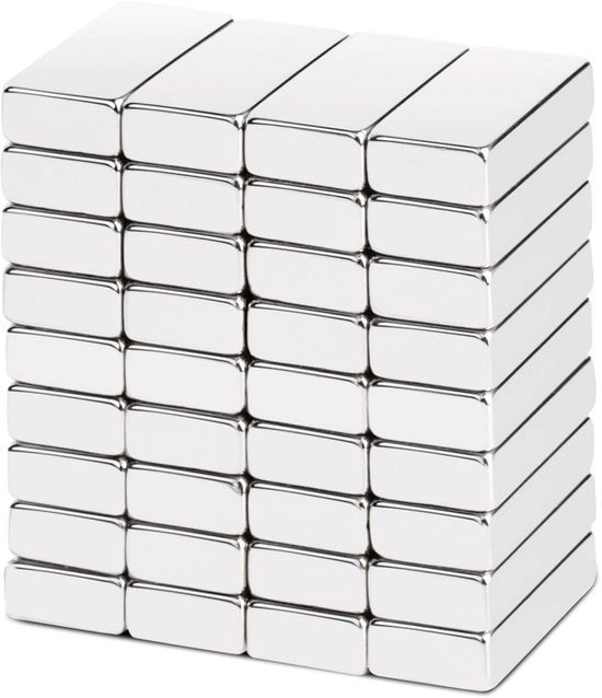 36 pezzi di forti magneti piani, 20 x 10 x 5 mm magneti neodymium rettangolari piccoli per lavagne magnetiche, whiteboards, magneti terrestri rari