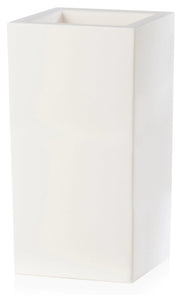 Vaso 40x40x80cm in Resina Tulli Schio Cubo Alto Essential 80 Bianco