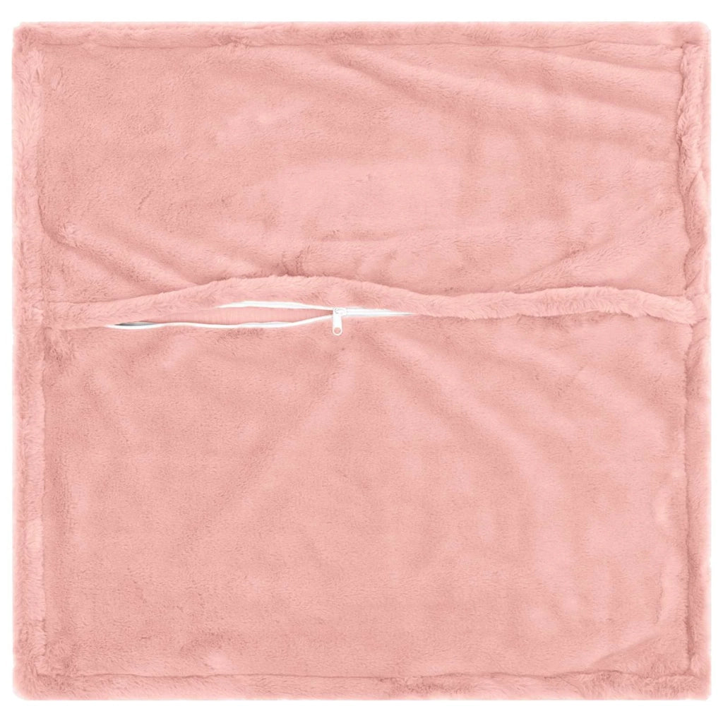 Federa 6 pcs HOUTEN Rosa 30 x 30 cm Pelliccia di Coniglio Finta 916016