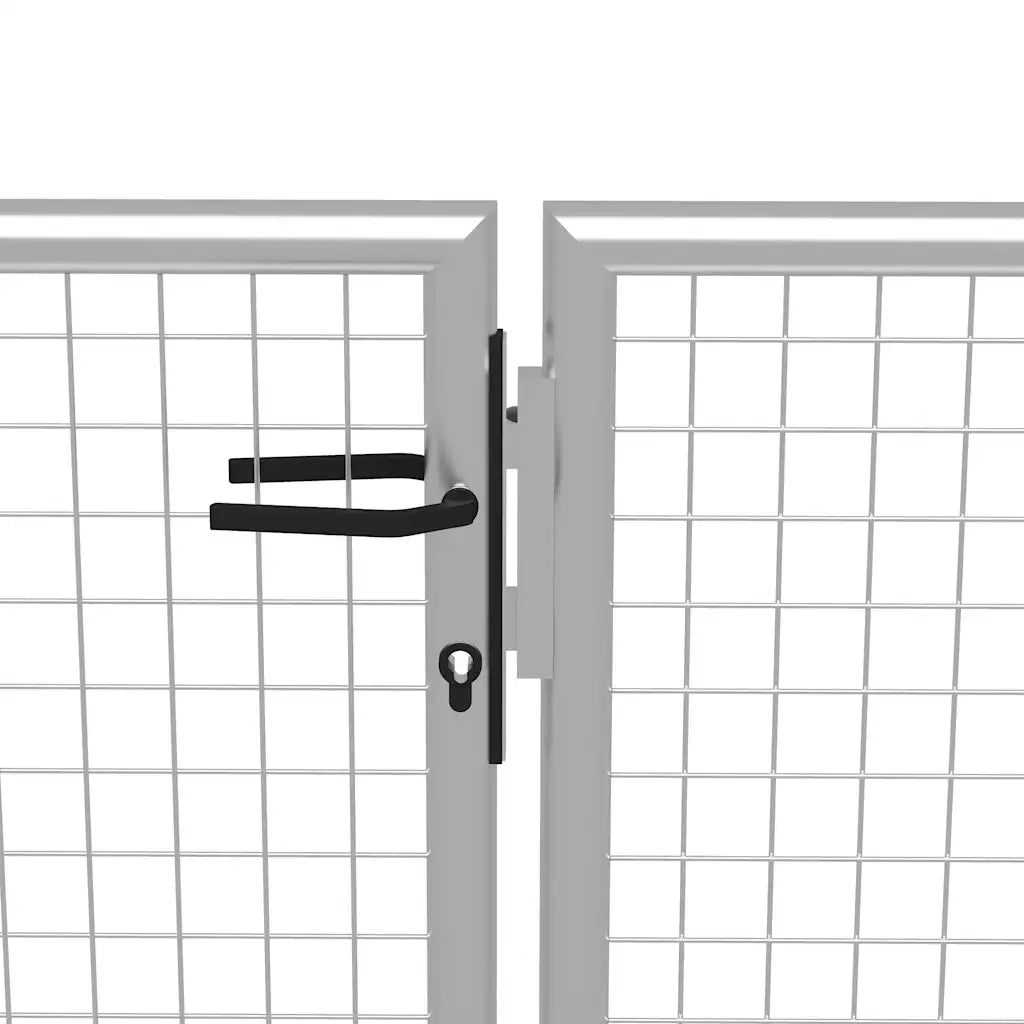 Cancello per Giardino in Acciaio Zincato 415x225 cm Argento cod mxl 60086