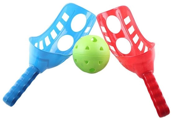 Set di Scoopball - 2 Balvangers - 1 Ballo - Leggero - Plastica Sostenibile - Adatto per Interno/Esterno - Giocattolo da Biliardo