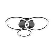 Plafoniera Moderna Parrapos-Z Led Acciaio Nero Grande