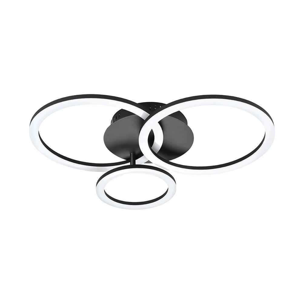 Plafoniera Moderna Parrapos-Z Led Acciaio Nero Grande