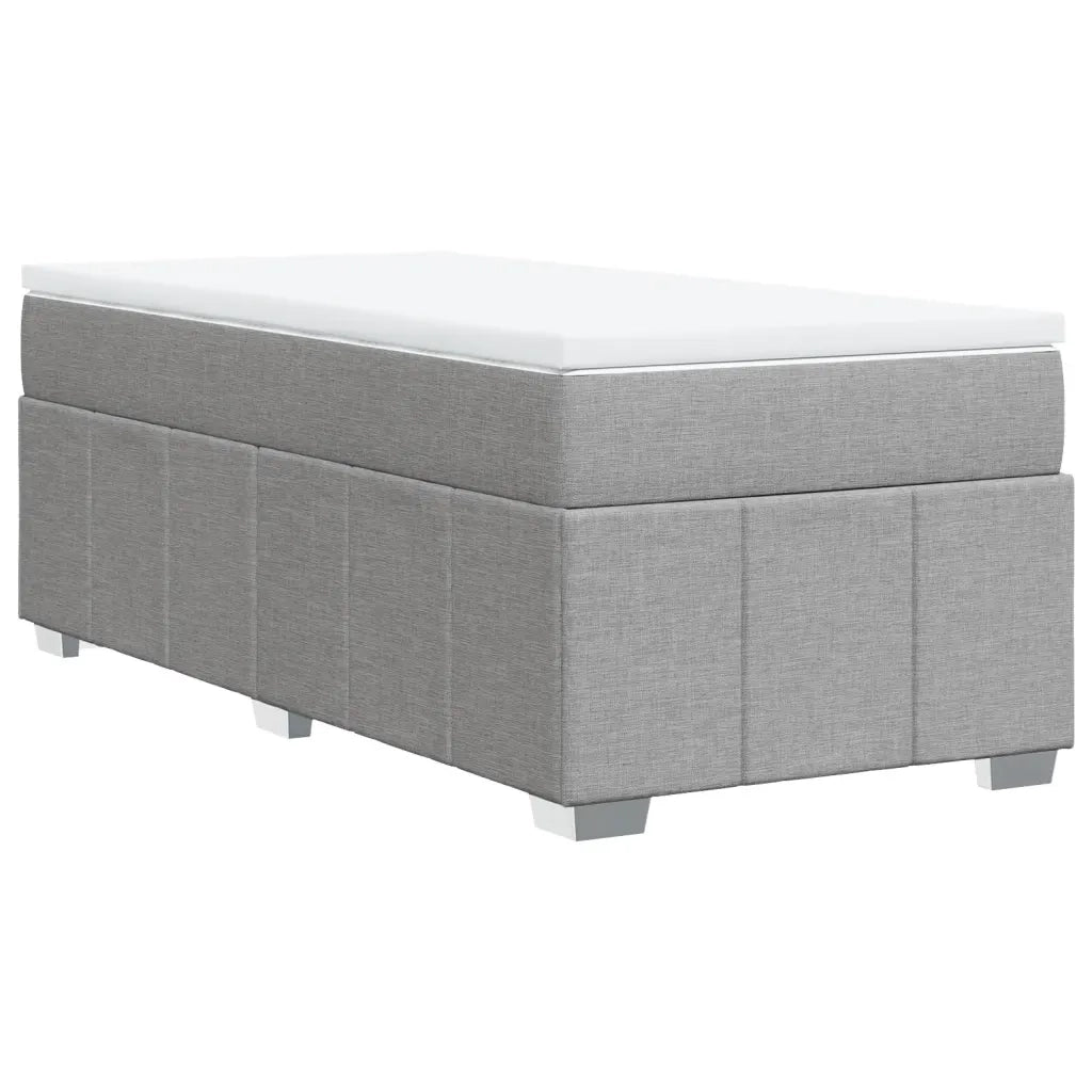 Giroletto a Molle con Materasso Grigio Chiaro 90x190 cm Tessuto 3285435