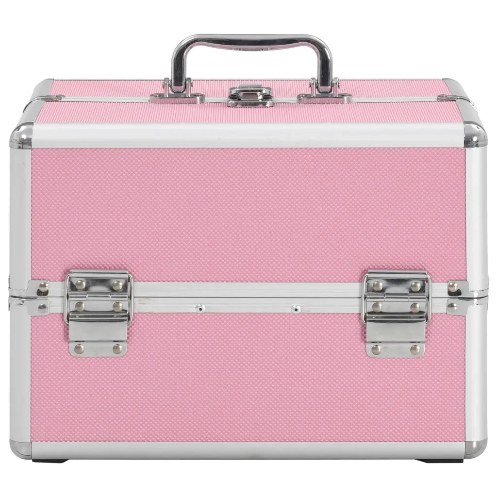 Valigia per Cosmetici 22x30x21 cm Rosa in Alluminio CFW8198624