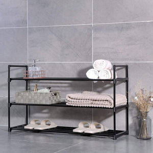 Scarpiera Valora LSA303B02 in acciaio nero per corridoio