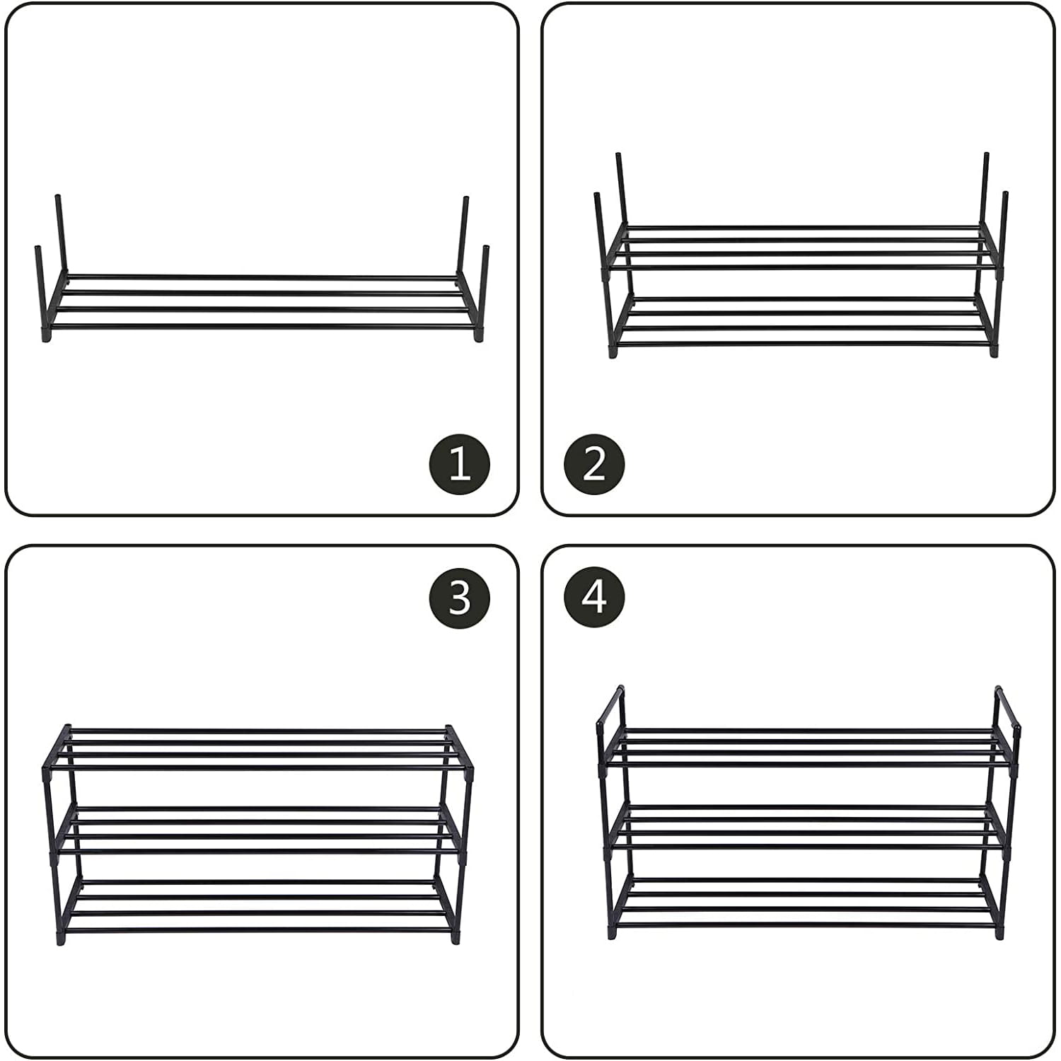 Scarpiera Valora LSA303B02 in acciaio nero per corridoio