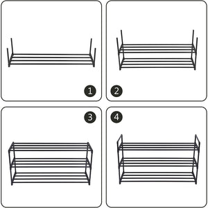 Scarpiera Valora LSA303B02 in acciaio nero per corridoio