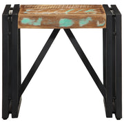 Tavolino Salotto Multicolore 40x40x35cm Legno Massello Recupero 4016683
