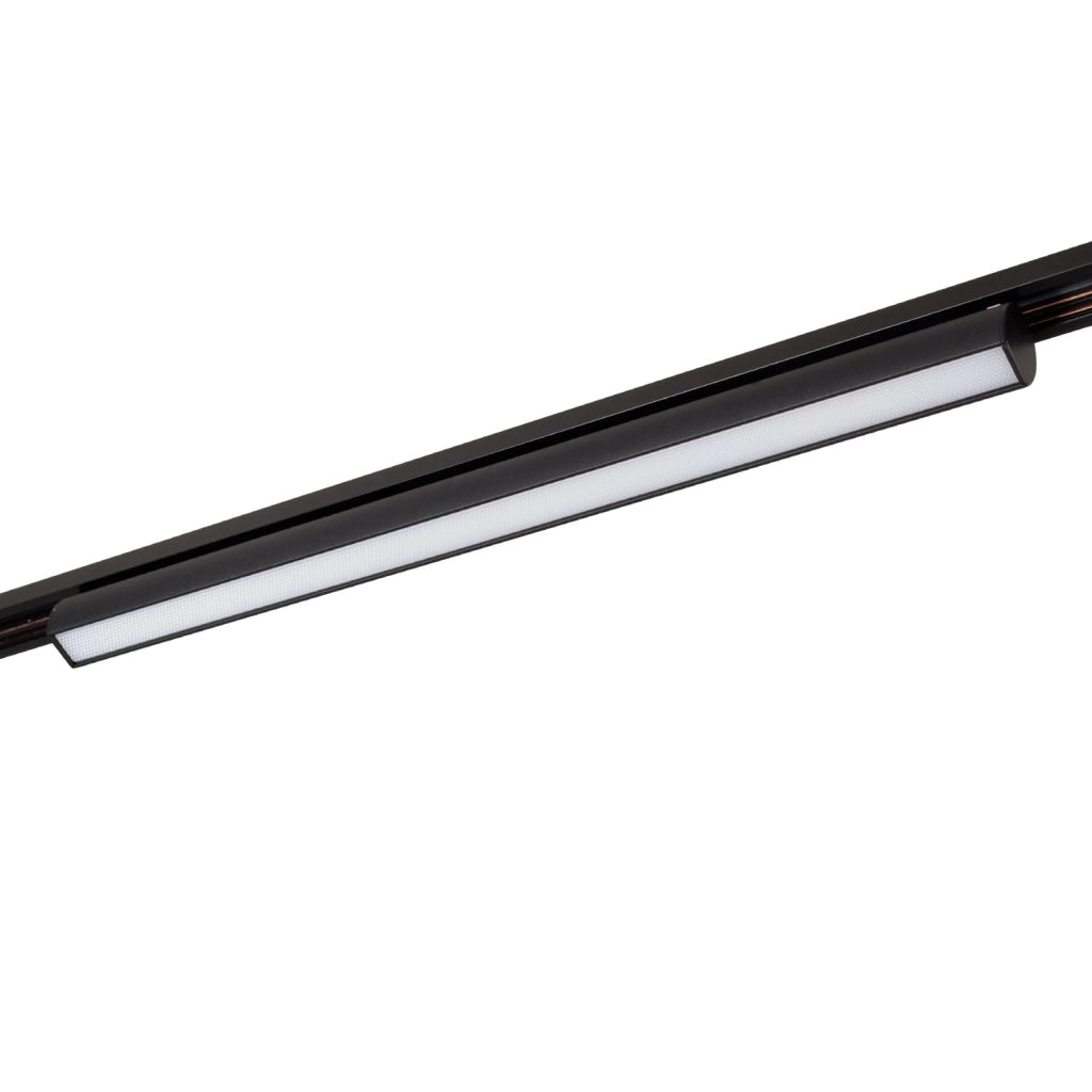 Faretto lineare su binario 1 fase nero LED 18W 3000K