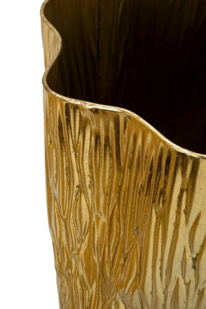 Set di 3 vasi Frentano, Complemento d'arredo, Anfora, Accessorio d'arredo, 41x39 h83 cm, Oro
