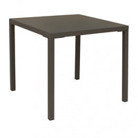 Tavolo Manchester Impilabile 80x80x73h cm in Acciaio Taupe