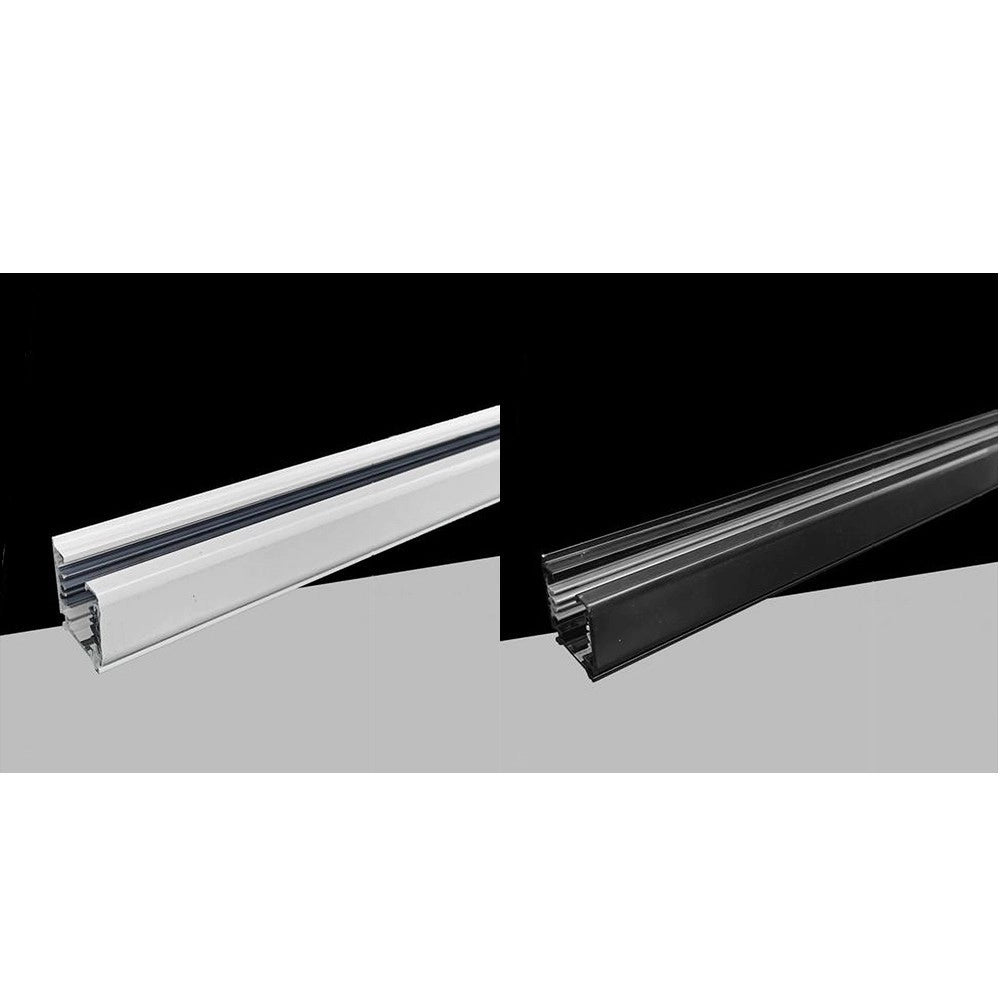 Trade Shop - Binario Trifase Bianco Nero Da 2 Metri Sistema Di Illuminazione Faretto Gf016-2m -
