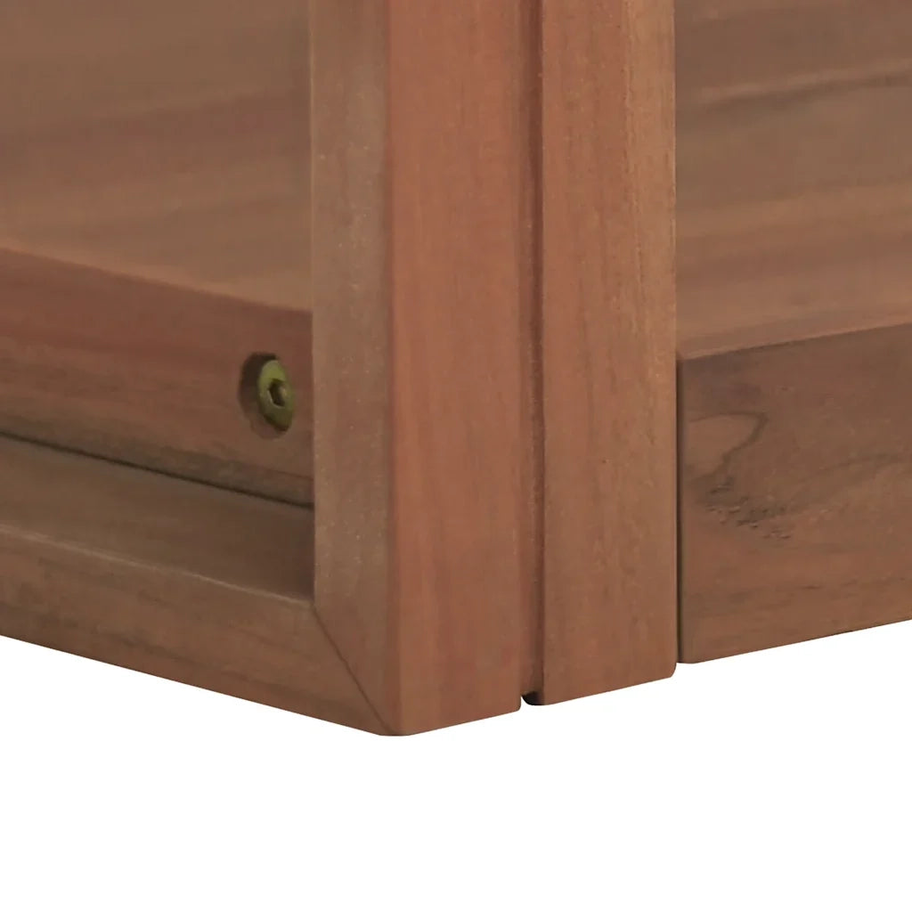 Mobiletto da bagno a parete 45 x 45 x 35 cm ampio spazio contenitivo design elegante in legno di teak 02_0046960