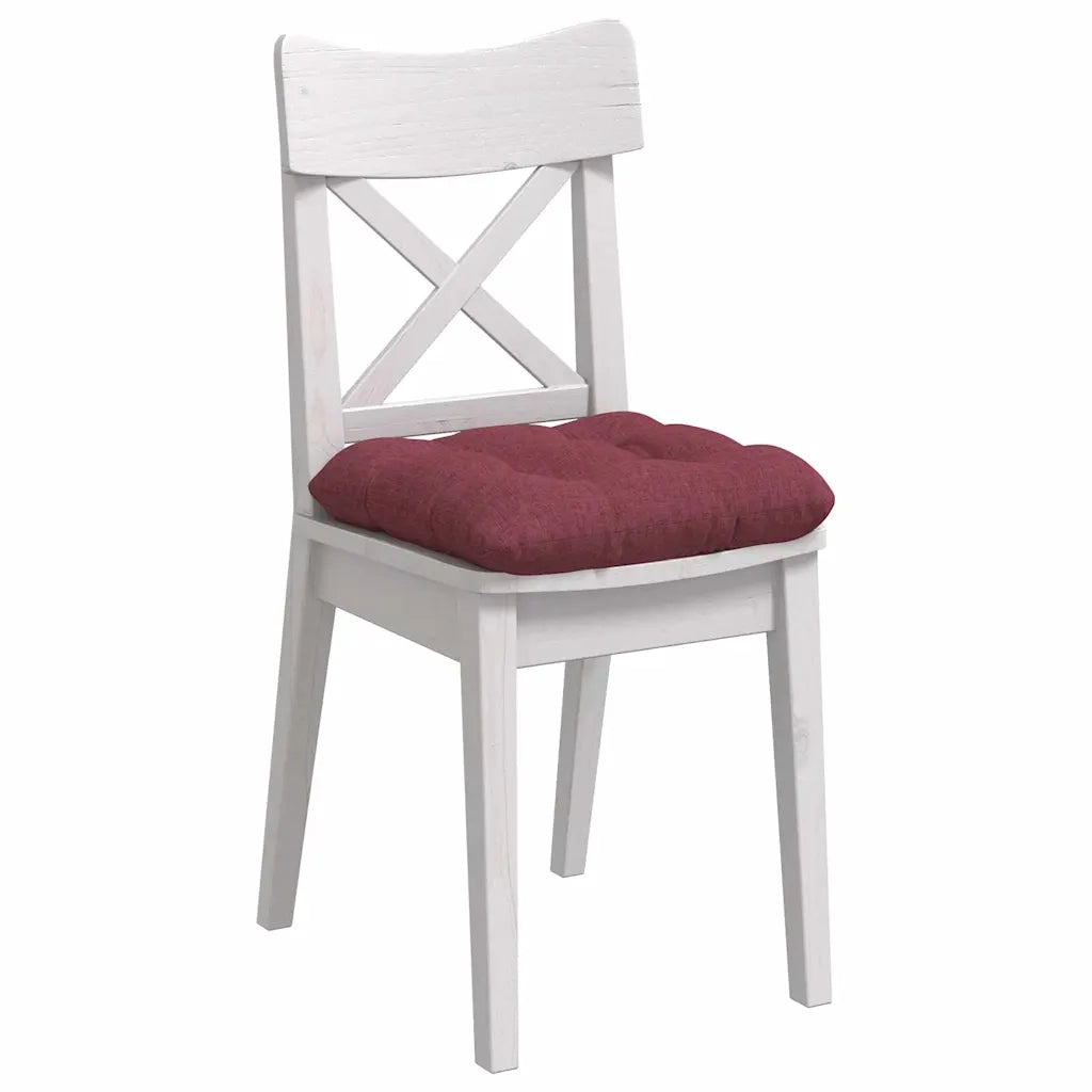 Cuscini per Seduta 4 pcs Rosso Vino 45 x 45 x 12 cm Tessuto 42015106