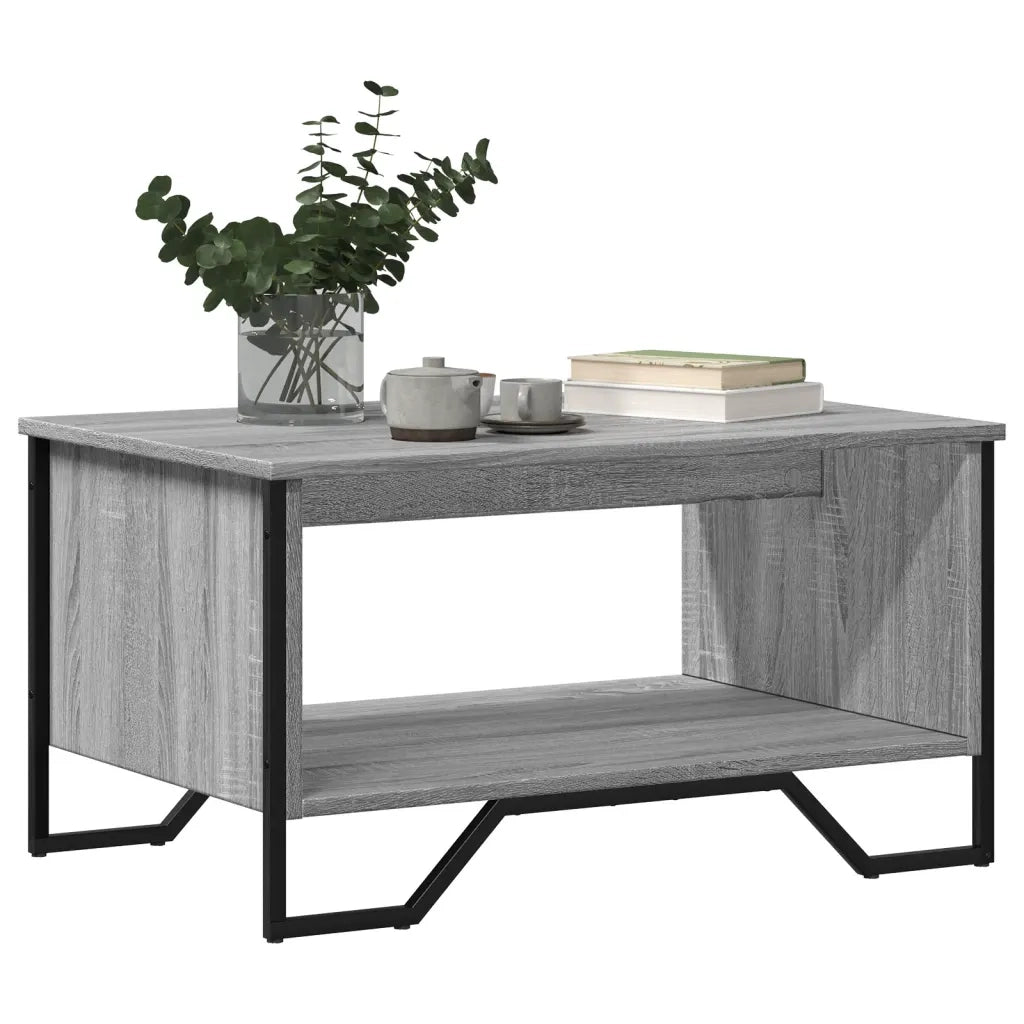 Tavolino da Salotto Grigio Sonoma 75x51x40 cm Legno Multistrato 848487
